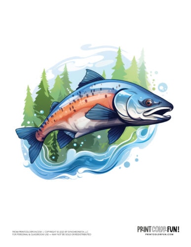 Fish color clipart graphic from PrintColorFun com (5)