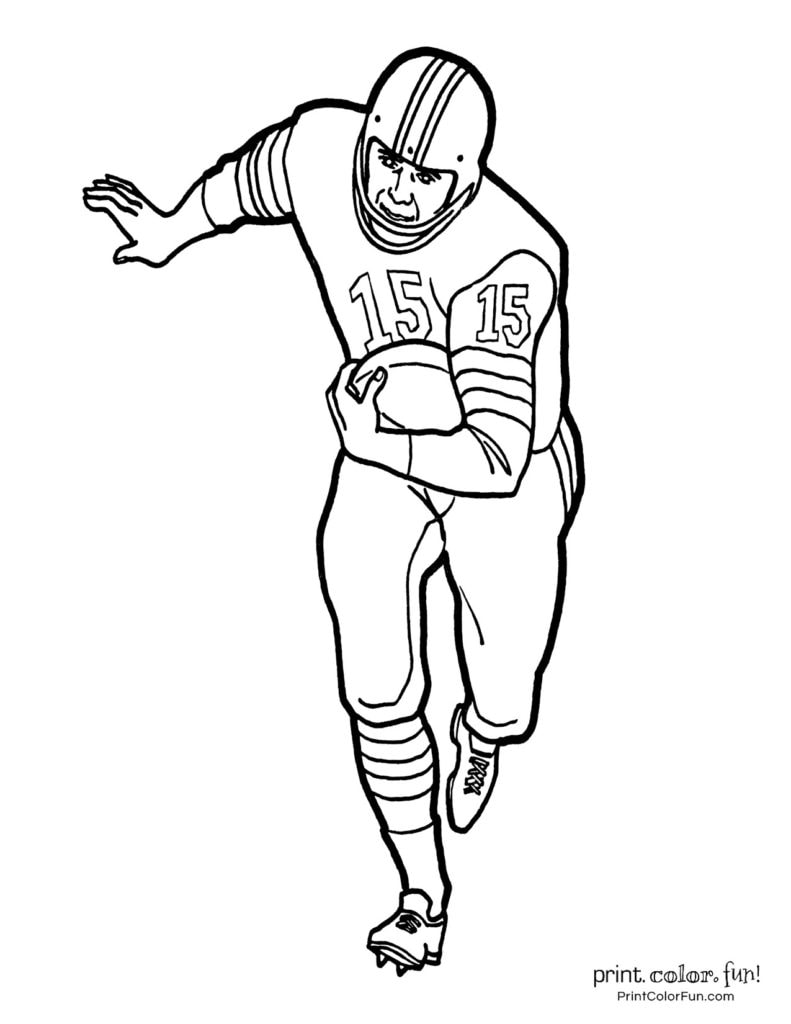 Printable Coloring Pages Football - Customize and Print