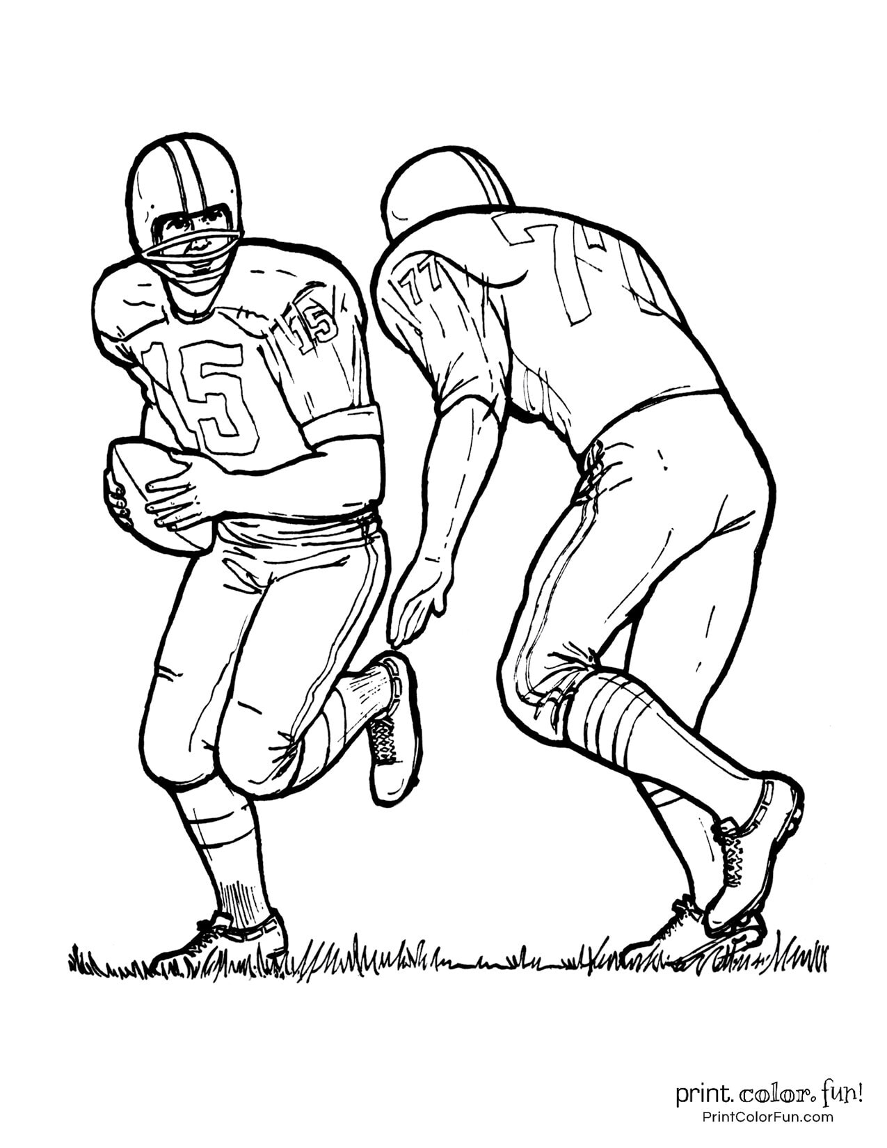 Football Printable Coloring Pages - Printable Blog Calendar Here