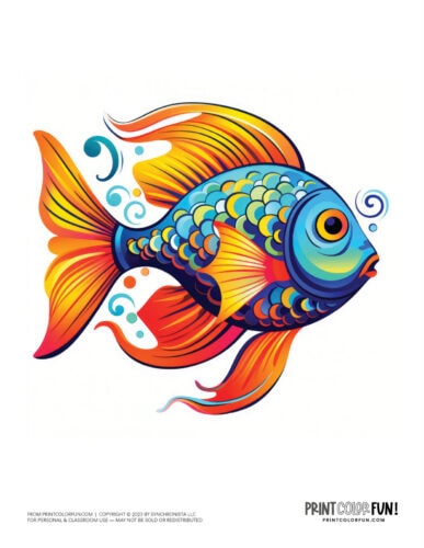 Tropical fish color clipart from PrintColorFun com (6)