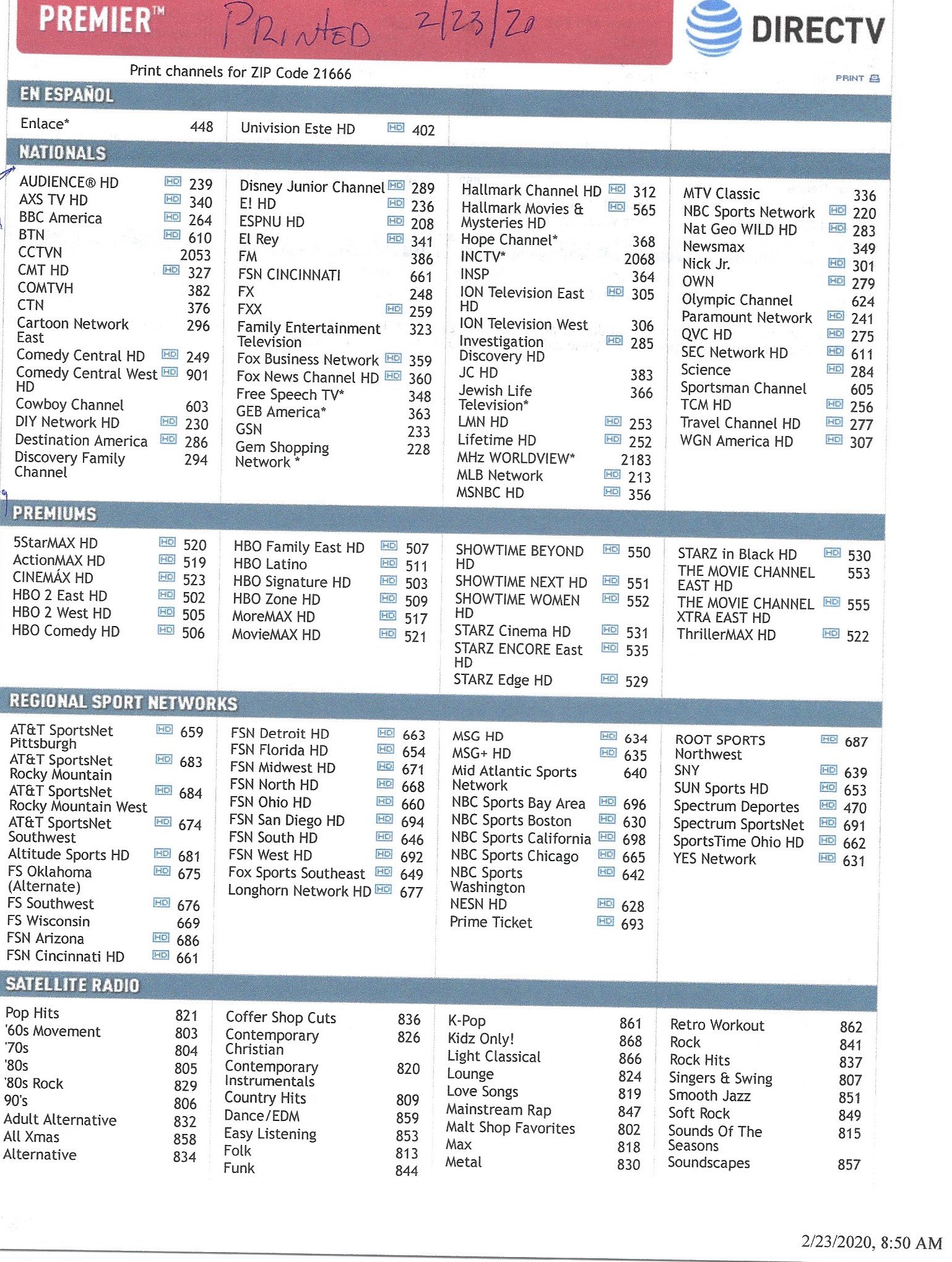 ‎Myprogramming list bad | DIRECTV Community Forums