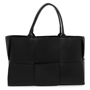 BOTTEGA VENETA Nappa Maxi Intrecciato Arco Tote Black