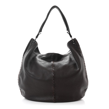 BOTTEGA VENETA Cervo Deerskin Hobo Ebano