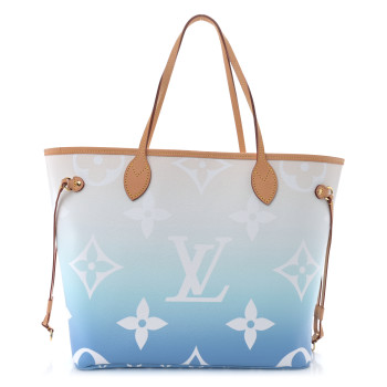 LOUIS VUITTON Monogram Giant By The Pool Neverfull MM Blue