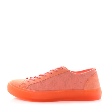 LOUIS VUITTON Canvas Monogram Mens Tattoo Sneakers 8.5 Orange