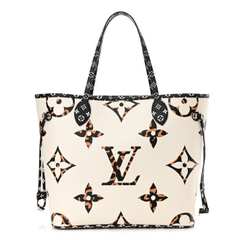 LOUIS VUITTON Monogram Giant Jungle Neverfull MM Ivory