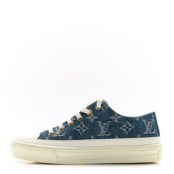 LOUIS VUITTON Denim Monogram Stellar Sneakers 35 Bleu