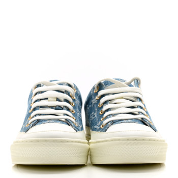 LOUIS VUITTON Denim Monogram Stellar Sneakers 35 Bleu