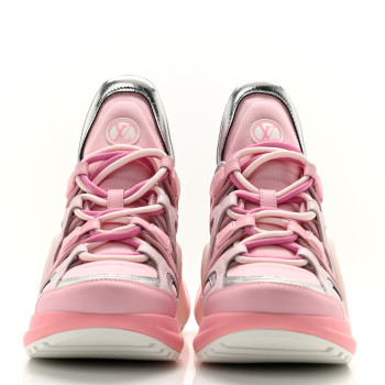 LOUIS VUITTON Calfskin Technical Nylon LV Archlight Sneaker 36 Pink