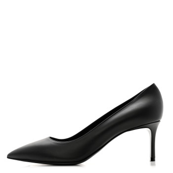 LOUIS VUITTON Calfskin Cherie Pumps 41 Black