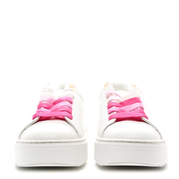 LOUIS VUITTON Monogram Time Out Sneakers 40 White Pink