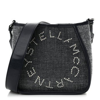 STELLA MCCARTNEY Eco Alter Denim Logo Mini Crossbody Blue