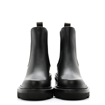 LOUIS VUITTON Calfskin Monogram Beaubourg Ankle Boots 37 Black