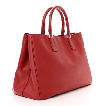 PRADA Saffiano Lux Large Tote Fuoco