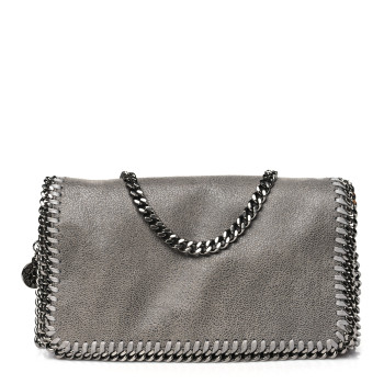 STELLA MCCARTNEY Shaggy Deer Falabella Crossbody Bag Light Grey