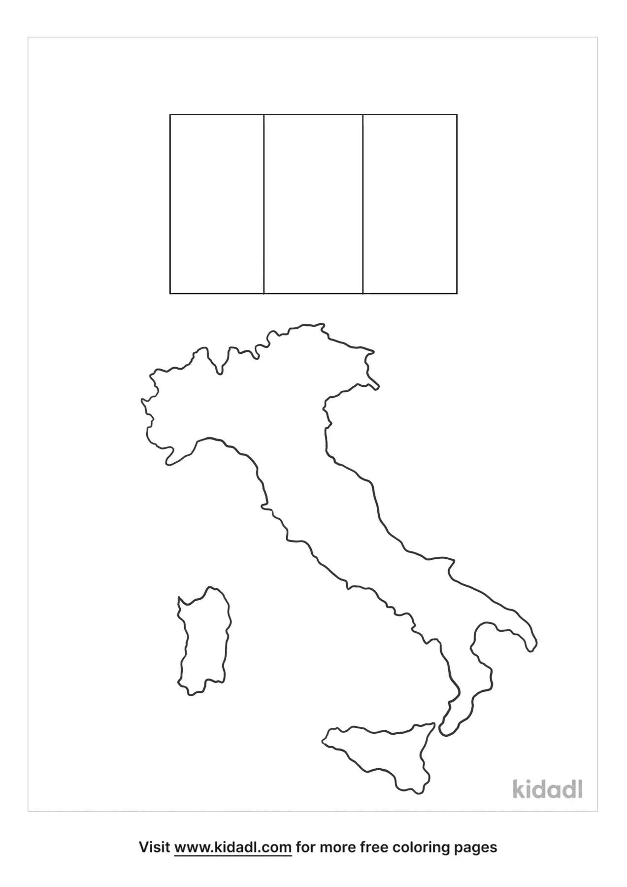 Italian Flag Coloring Pages Worksheets Worksheet Kids Colors Education ...