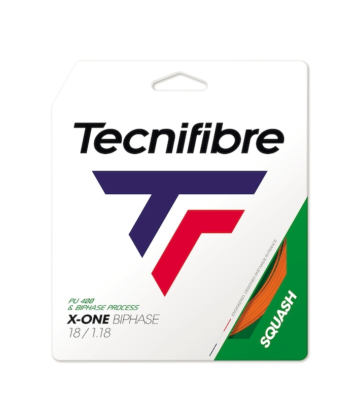 Tecnifibre X-One Biphase Tennis String, 1.18 Millimeters Squash Strings