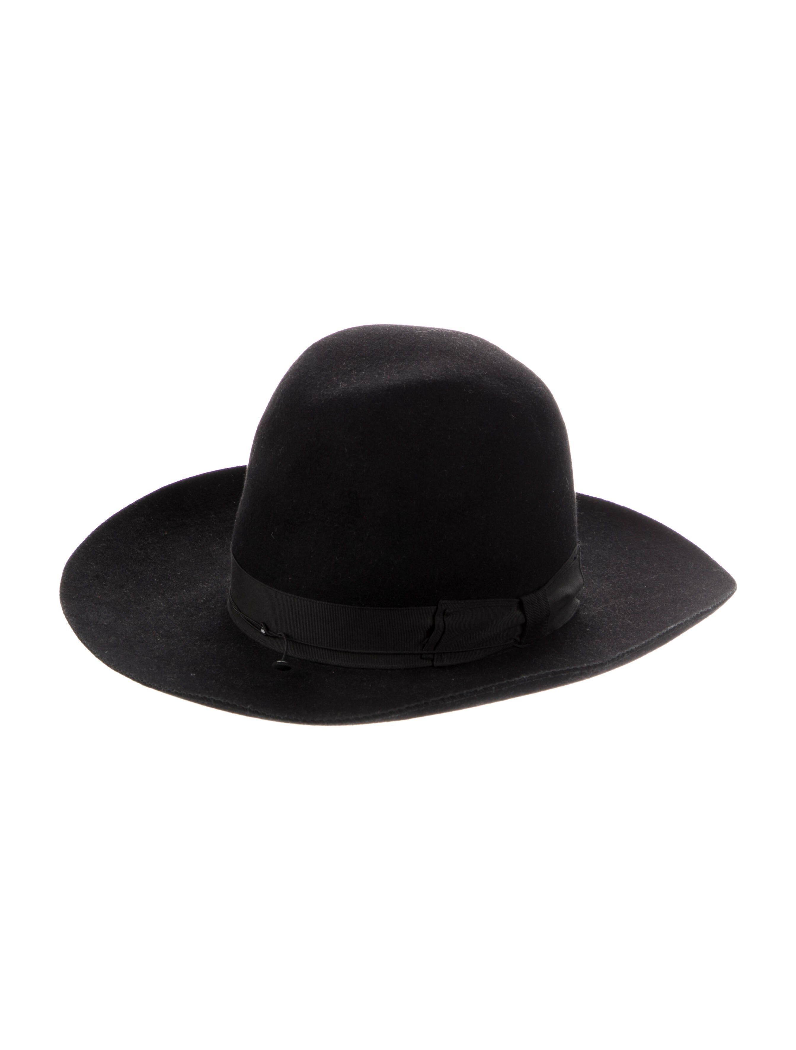 Borsalino Woven Wide Brim Cowboy Hat - Black Hats, Accessories ...