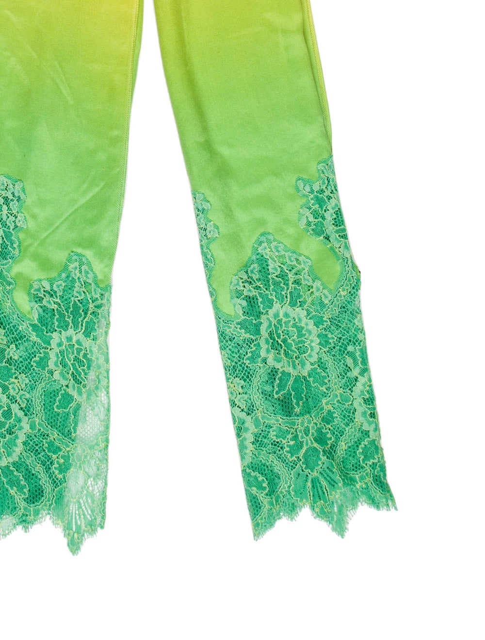 Valentino Silk Scarf Green Tie-Dye Print - image 2