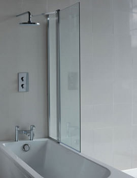 Britton Cleargreen 850 x 1450mm Hinged Bathscreen With Fixed Panel