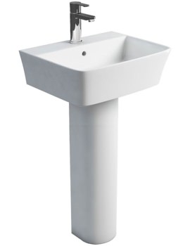 Britton Fine S40 Tall Wash Basin 50cm With Tall Pedestal