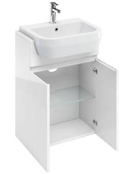 Britton D30 600mm Semi Recessed Basin Unit