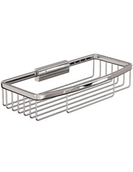 Britton Chrome Large Rectangular Wire Basket