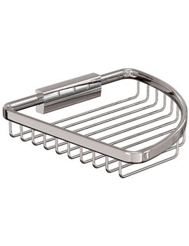 Cleargreen Large Corner Wire Basket Chrome 19cm x 19cm x 3cm