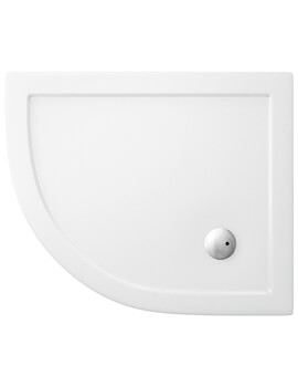 Britton Zamori Offset White Quadrant Shower Tray