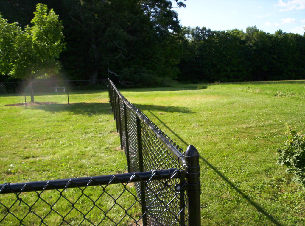 Black is without a doubt the most popular residential fence color. The color chain link is actually less expensive than an all bare galvanized chain link mesh.