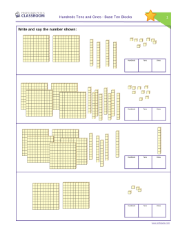 Professor Pete’s Classroom » Hundreds, Tens & Ones Place Value: Base ...