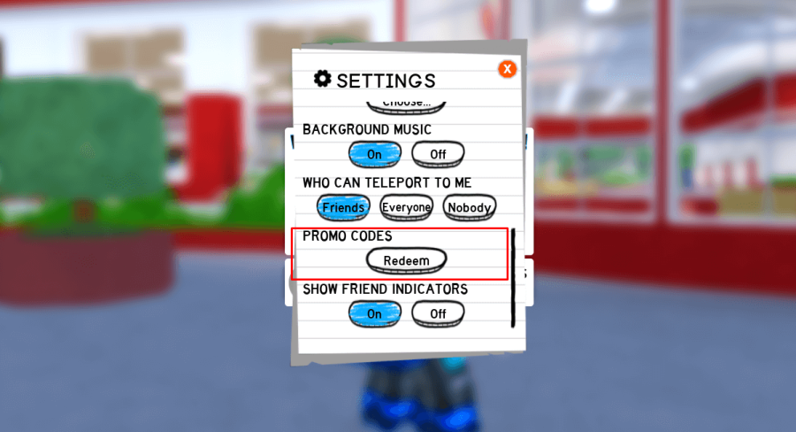 Redeem text box Roblox Robloxian High School