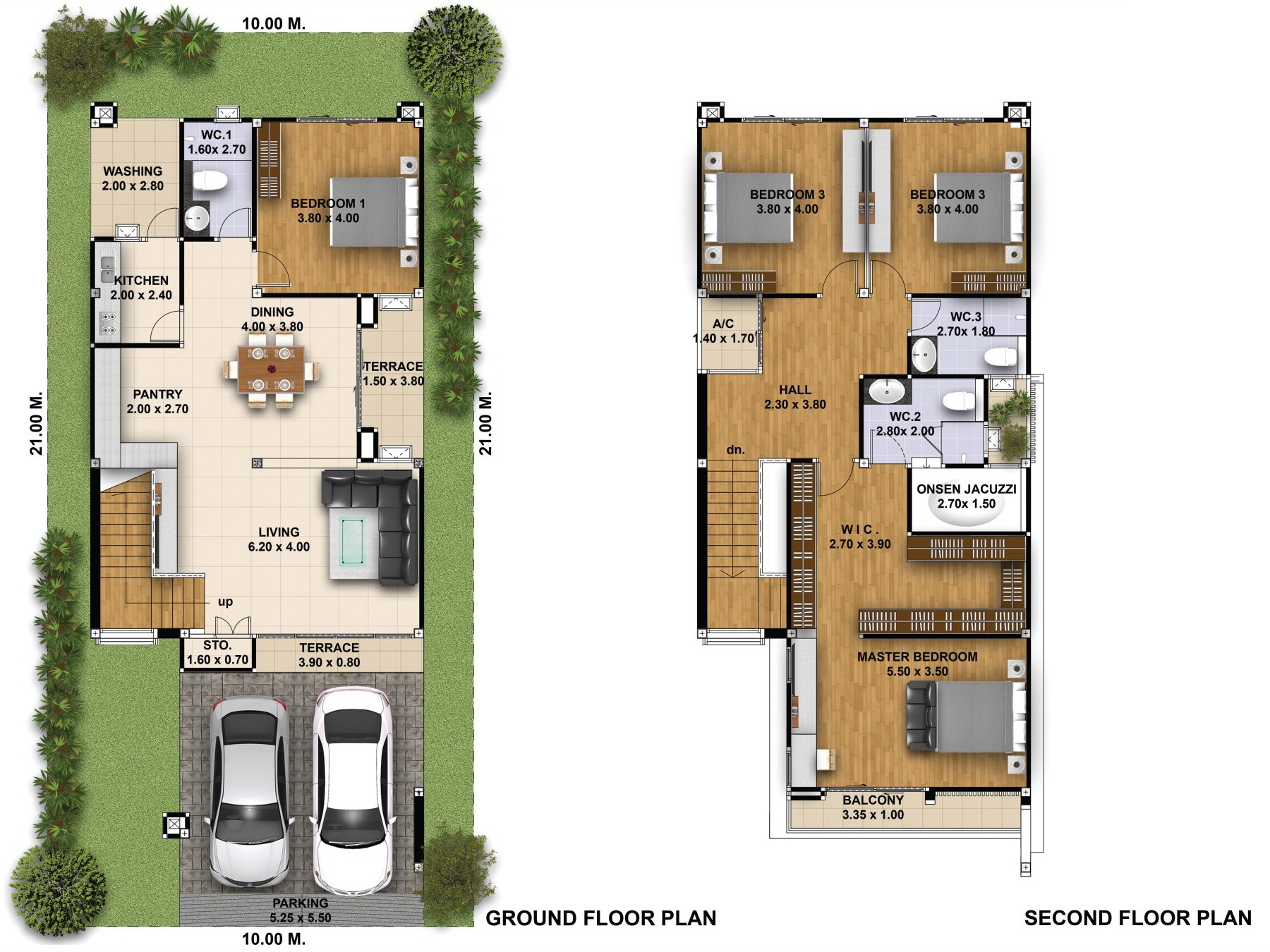 House Plans 3d 10x21 with 4 Bedrooms - Pro Home DecorZ