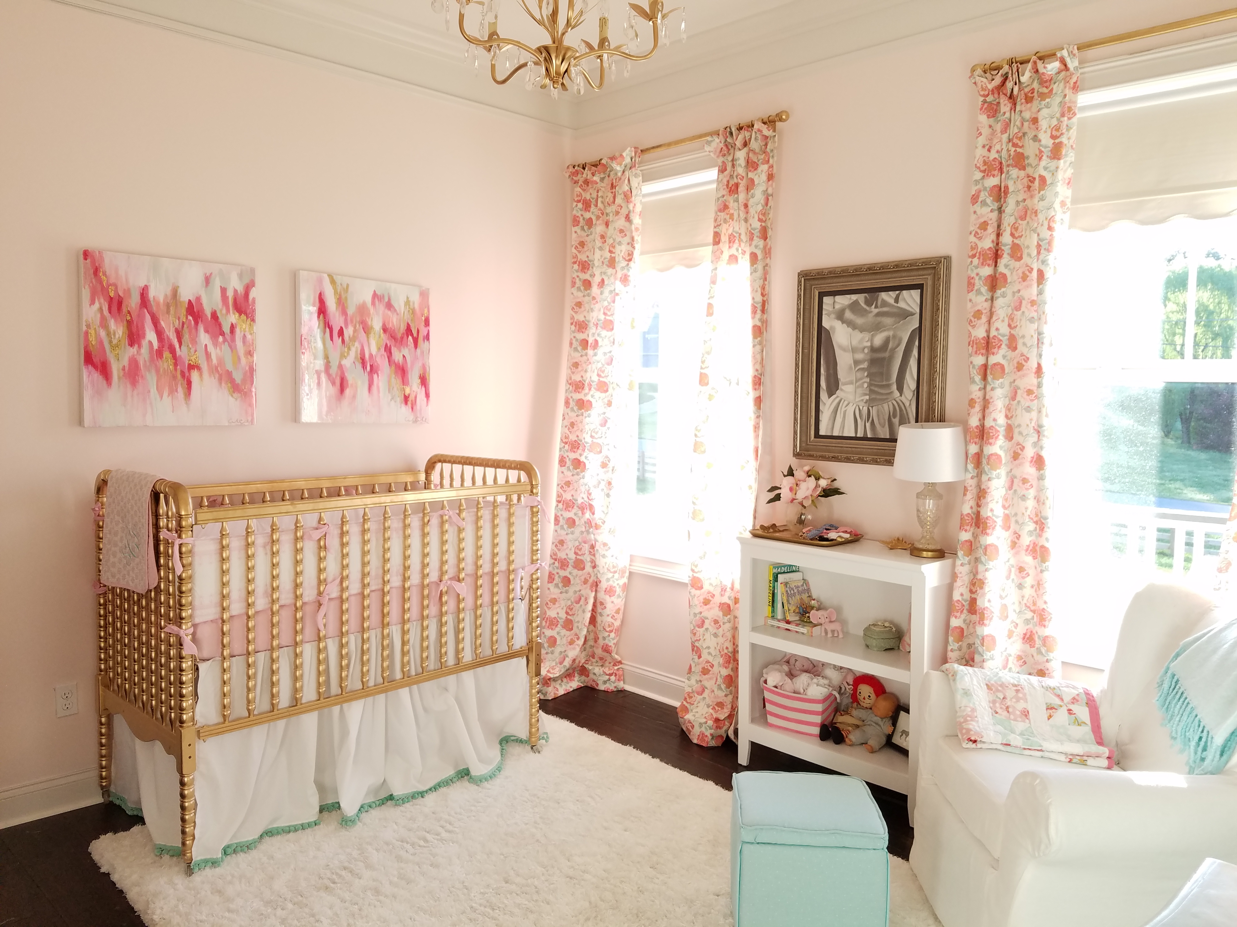  Pink  Mint and Gold  Nursery Project Nursery