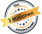 Über 3 Mio. zufriedene Kunden