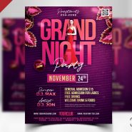 Grand Night Party Flyer PSD