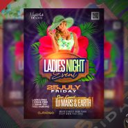 Ladies Night Party Flyer Design PSD Template