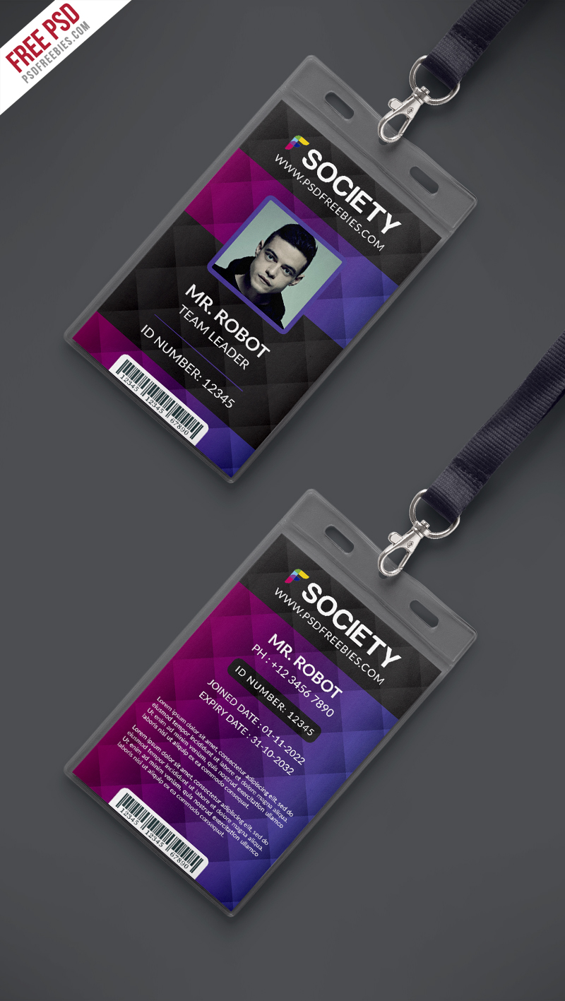 Creative ID cards id card design template free download - losashell