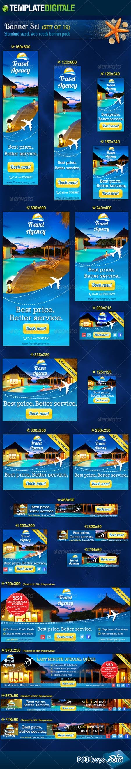 Travel Agency Banner Set 6966722