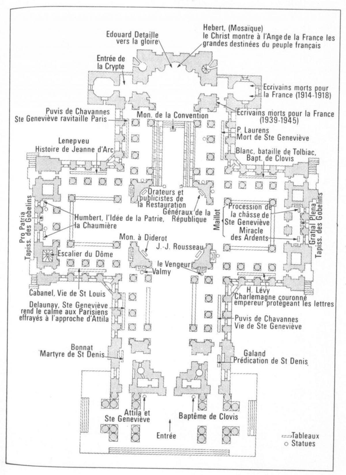 Mapa de Panthéon em Paris