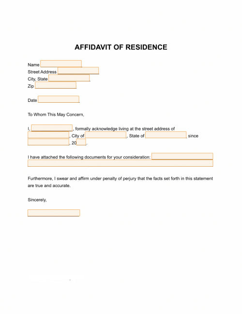 Free Affidavit of Residency Form | Notarize Online