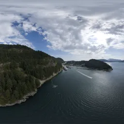 Aerial view of City at Coast