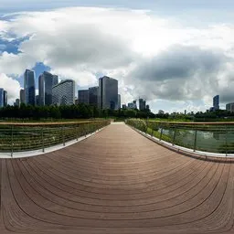 Daytime Cloudy Boardwalk