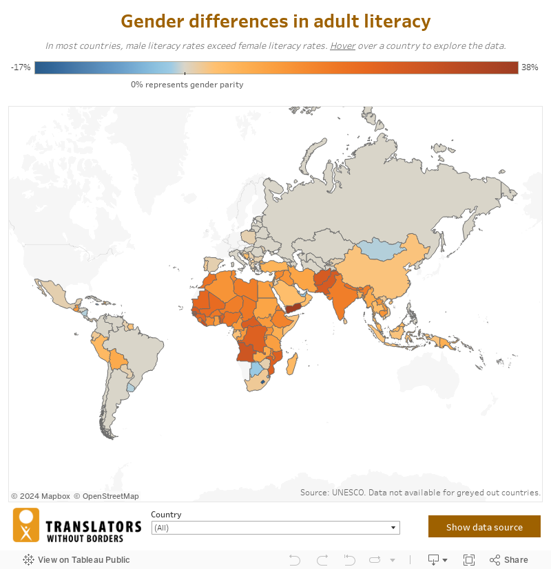 World Literacy Rate Map