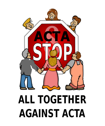 Vector illustration of Stop ACTA | Public domain vectors