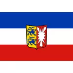 Flag of flag of Schleswig-Holstein vector drawing