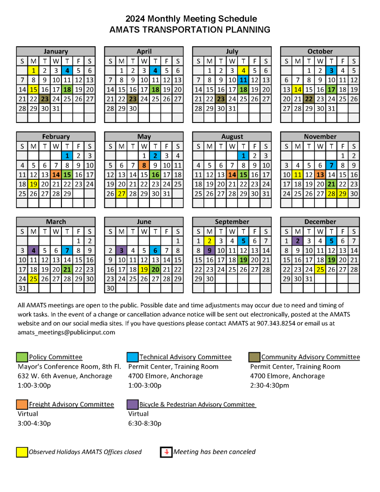 Annual Calendar - PublicInput