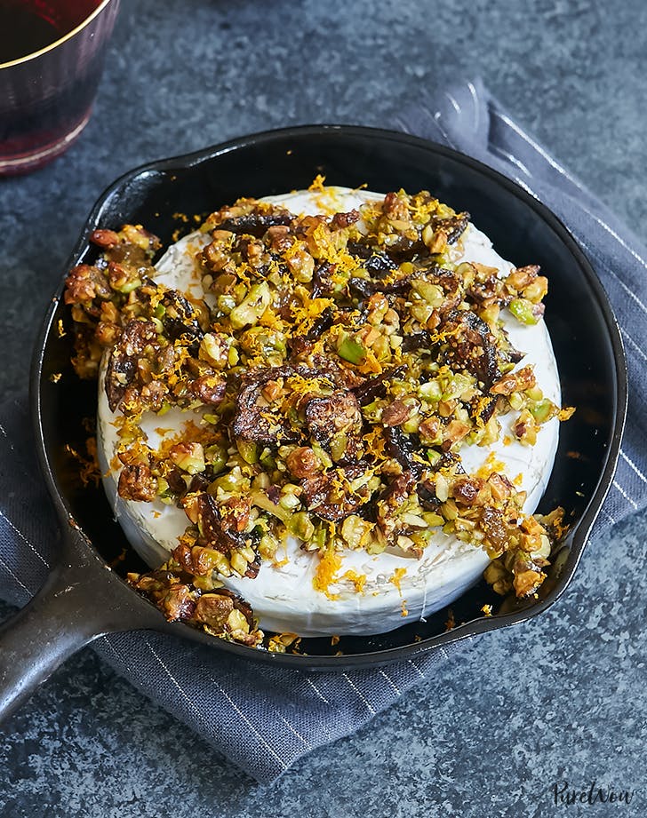 fig recipes baked brie with figs pistachios and orange recipe