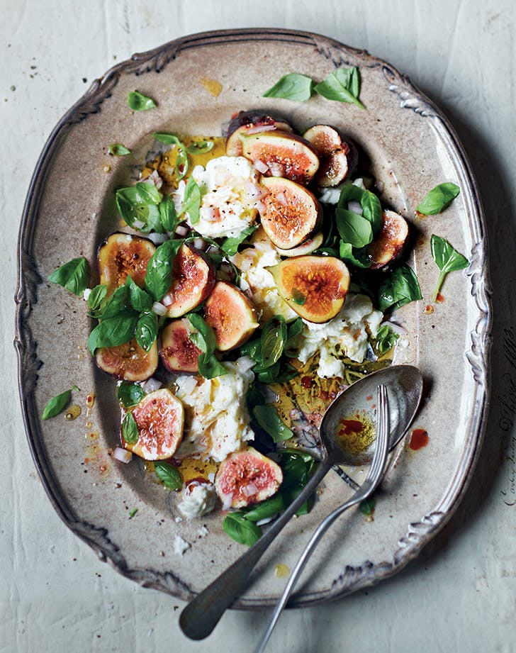 fig recipes black fig mozzarella basil salad recipe