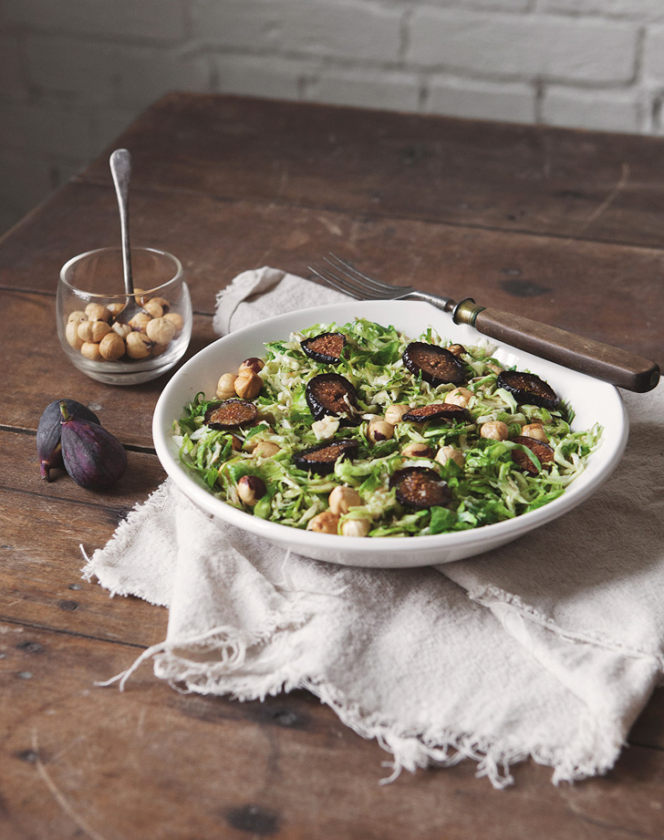 fig recipes roasted fig hazelnut and brussels sprouts salad recipe